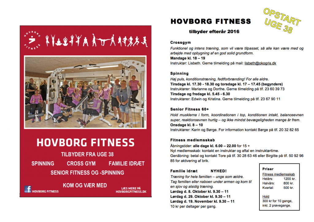 Hovborg Fitness, efterår_2016_